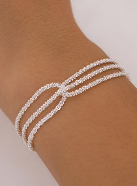 欧美跨境饰品波光粼粼裸链多层锁