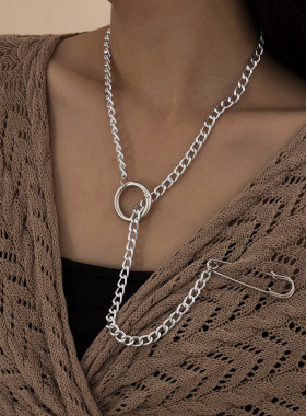 欧美跨境饰品嘻哈个性链条圆环项