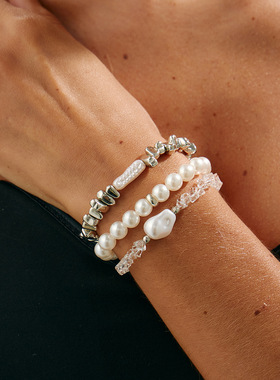 欧美跨境时尚不规则异形水晶串珠