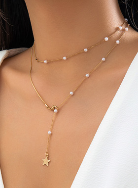 欧美跨境饰品小众设计感甜酷仿珍