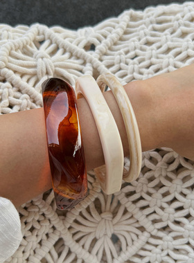 欧美跨境ins风琥珀色晕染亚克力