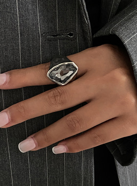 欧美跨境时尚轻奢亚克力钻戒指套