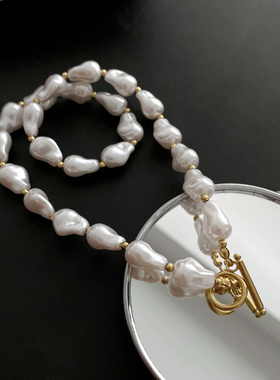 夸张异形不规则巴洛克珍珠项链女