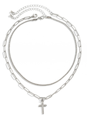 欧美跨境ins风波光粼粼链条锁骨