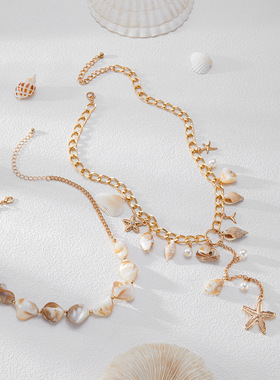 欧美跨境沙滩度假天然贝壳片海螺