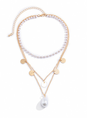 欧美跨境饰品气质仿珍珠几何流苏