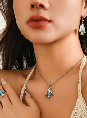 欧美跨境饰品民族风复古天使吊坠