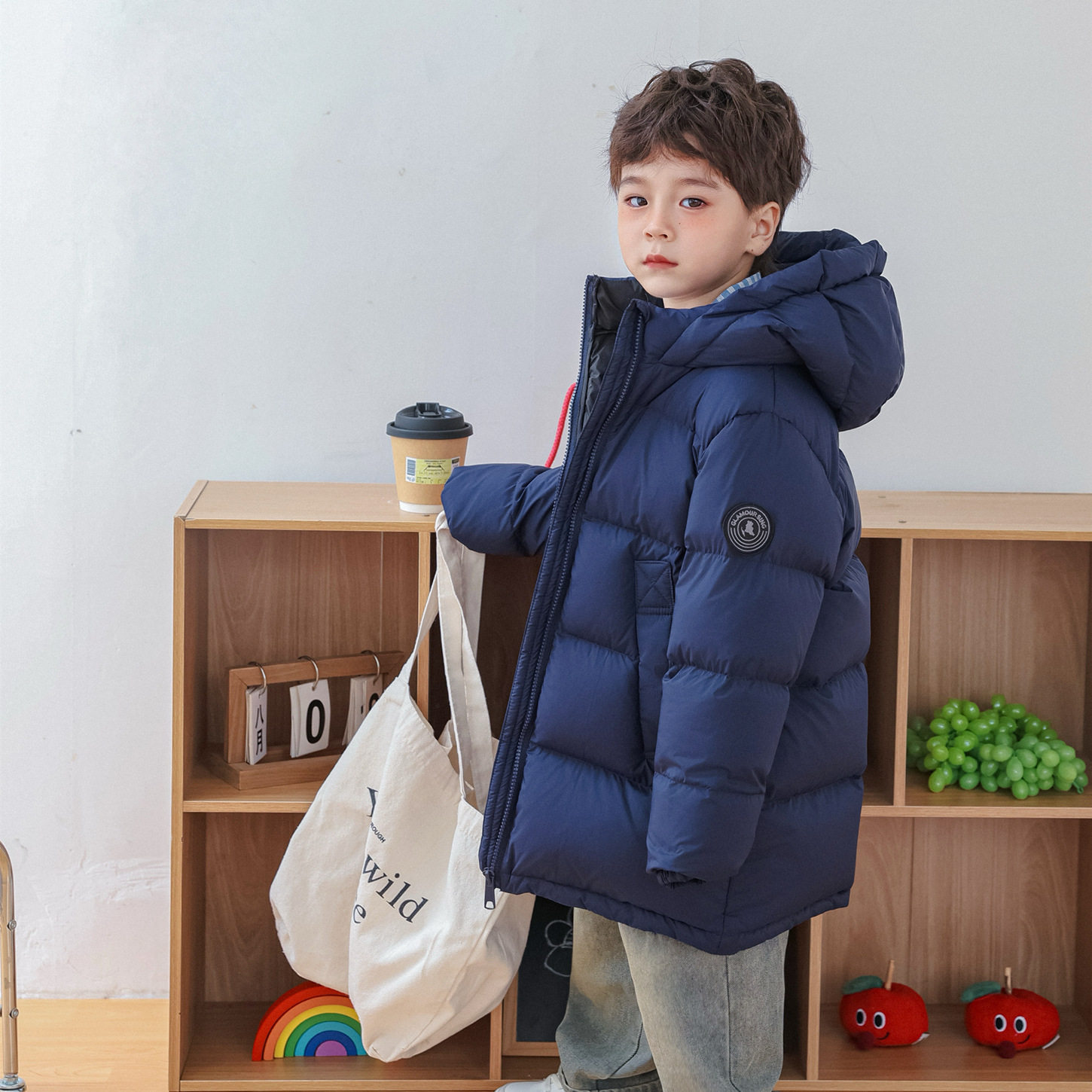 2025新款冬季儿童羽绒服中长款男童女童90白鸭绒加厚保暖洋气外套,淘宝优惠券,粉丝福利购,淘宝优惠卷