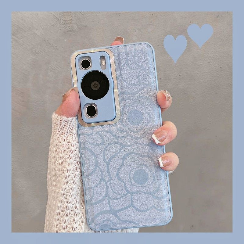 适用于华为p60手机壳p60pro新款p6o art女镜头全包防摔系列荣耀p605g简约山茶花高级感por5g新品p六零proart - 图0