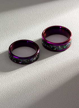 指环2024鲍鱼贝纹路手饰