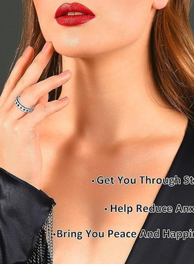 情侣星星月亮对戒套装男士可旋转