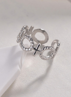 开口可调节女士钛钢不锈钢钛钢指