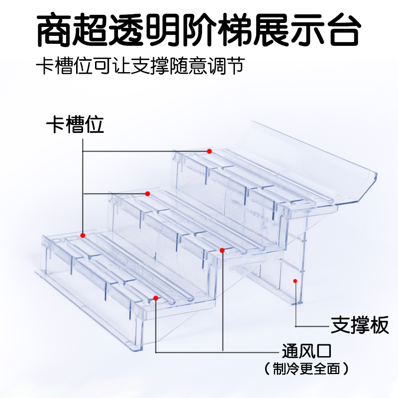 风幕柜水果陈列道具超市水果店假底透明冷柜陈列垫板阶梯展示台 - 图2