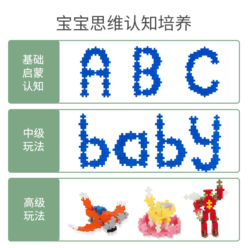 丹麦进口 Plus Plus 加加 拼装积木玩具 170粒 天猫优惠券折后￥79包邮（￥129-50）8款可选