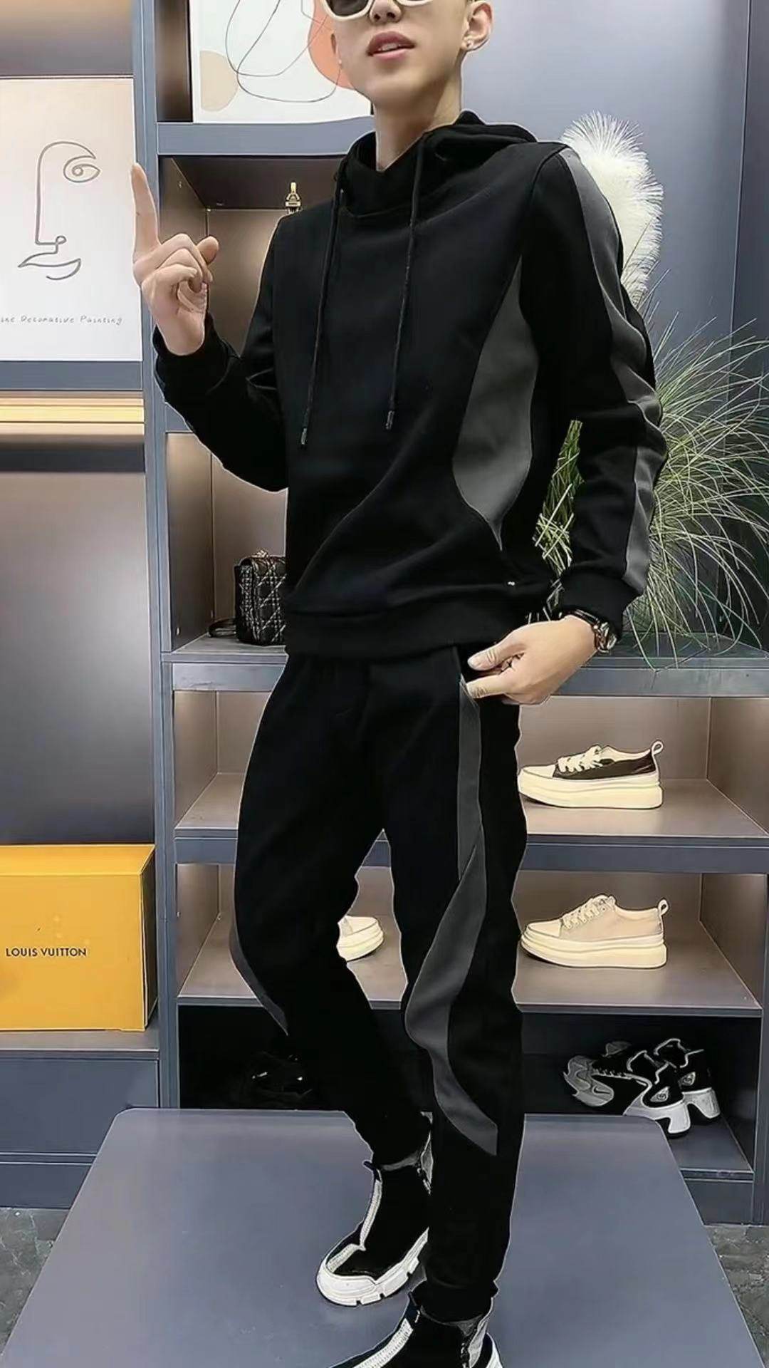 21秋冬季男士卫衣裤子两件套潮流时尚休闲运动套装男装百搭运动服,淘宝优惠券,粉丝福利购,淘宝优惠卷