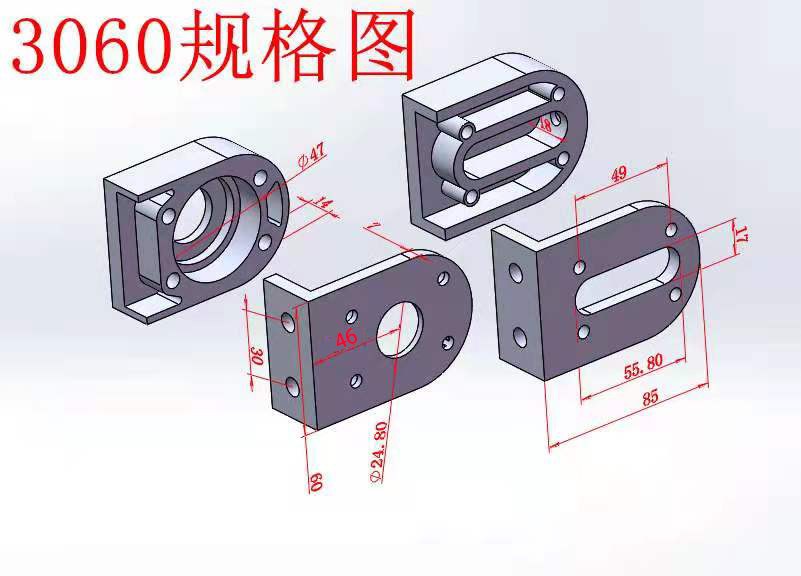 流水线配件全套 输送机头尾传动带4080铝合金3060铝型材皮带滚筒