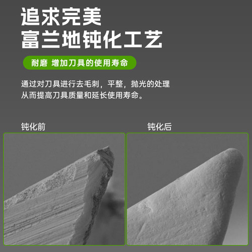 富兰地65度钨钢铣刀钢用数控刀具硬质合金涂层立铣刀不锈钢用平刀 - 图3