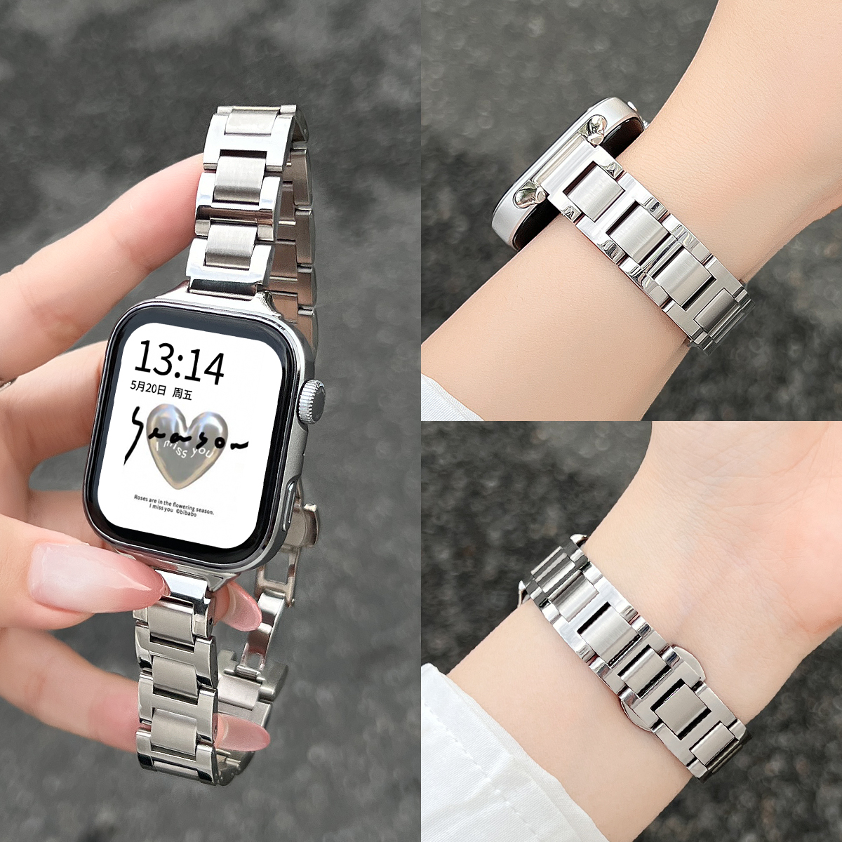 适用vivowatchgt2/vivowatchgt表带新款金属vivowatch5手表带高级感3/2/1代智能运动iqoowatchgt女款腕带男生 - 图1