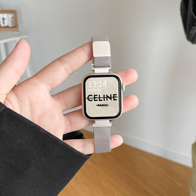 星光色适用iwatch10/9表带金属applewatch8手表带夏女苹果手表十代表链iwatchse钢带s11s10s9小香风s8s7女款,淘宝优惠券,粉丝福利购,淘宝优惠卷