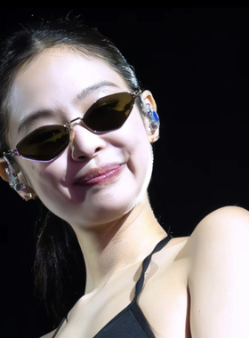 老钱风jennie同款太阳眼镜墨镜凹造型男女ins欧美风可配度数镜片