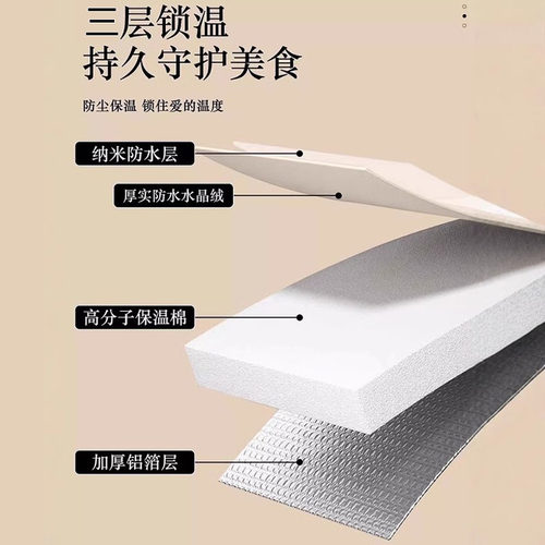 保温菜罩神器家用冬季餐桌罩食物罩子2025新款盖菜罩可折叠遮尘罩 - 图0