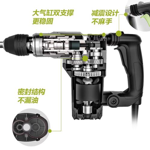 威克士电锤电镐两用WE320大功率电捶电稿打混凝土冲击钻电动工具 - 图2