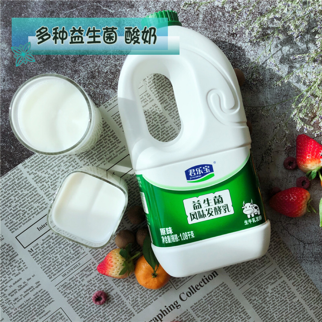 君乐宝益生菌酸奶原味风味发酵乳大桶装早餐奶桶装牛奶大瓶装整箱,淘宝优惠券,粉丝福利购,淘宝优惠卷