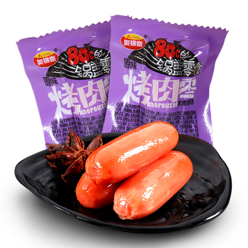 奥锦奇肉枣肠烤小香肠火腿肠脆骨 赛一食品猪肉类