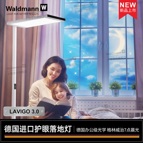 德国进口Waldmann儿童护眼落地灯 沃达迈学生钢琴学习桌LED大路灯 - 图2