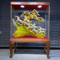 Golden Silk Nanmu Wood Carved Octave Xiongfeng Horse to Success Big Root Carved Living Room Storefront Clubhouse Company Opening Crafts Swing
