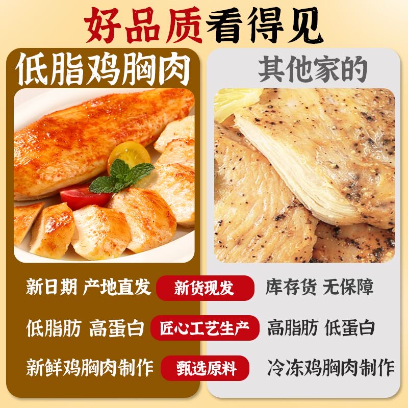 鸡胸肉即食健身代餐低脂鸡小胸解馋饱腹0减低脂肪肥零食开袋食品,淘宝优惠券,粉丝福利购,淘宝优惠卷
