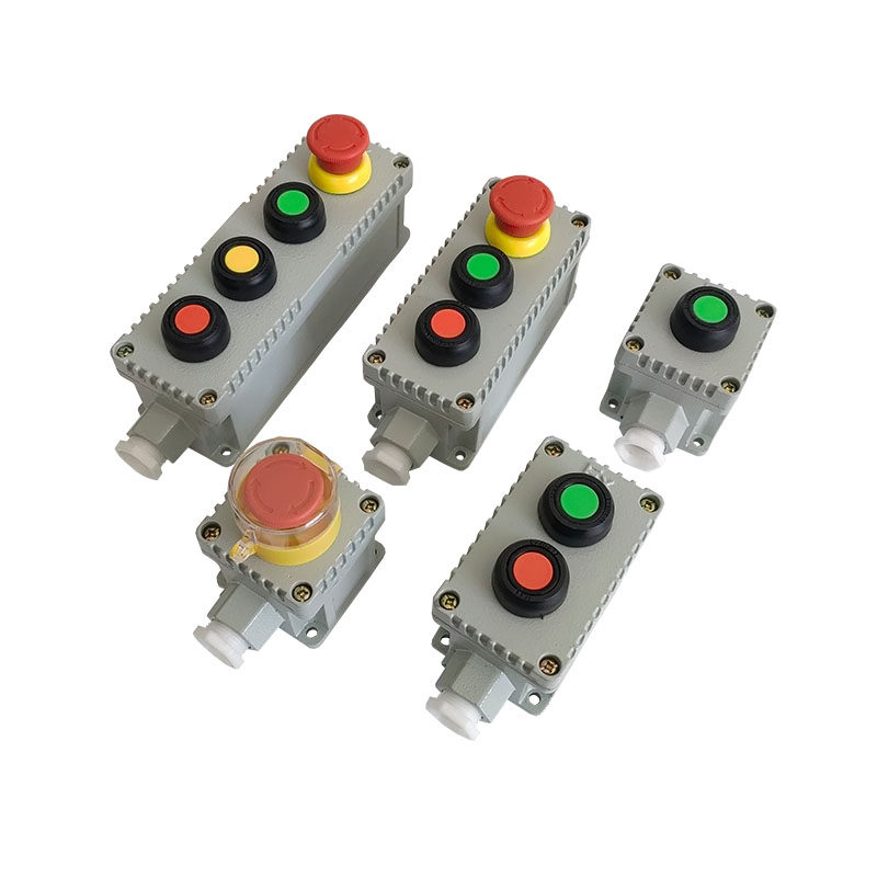 LA53防爆控制按钮盒1H2H3H急停旋钮开关盒铸铝启停按钮过线接线盒,淘宝优惠券,粉丝福利购,淘宝优惠卷