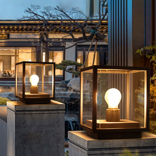 柱头灯户外庭院围墙接电款别墅大门口新款现代院子花园室外防水 - 图0