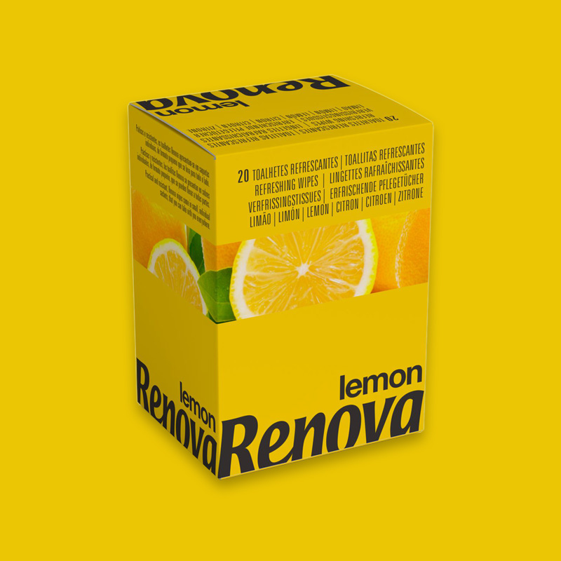 Renova葡萄牙进口湿纸巾迷你小包便携式卫生擦脸一次性 柠檬味