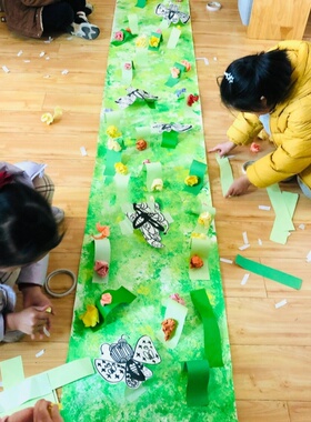 幼儿园书法吊饰绘画白卡纸卷环创材料美工区美术画室diy装饰布置