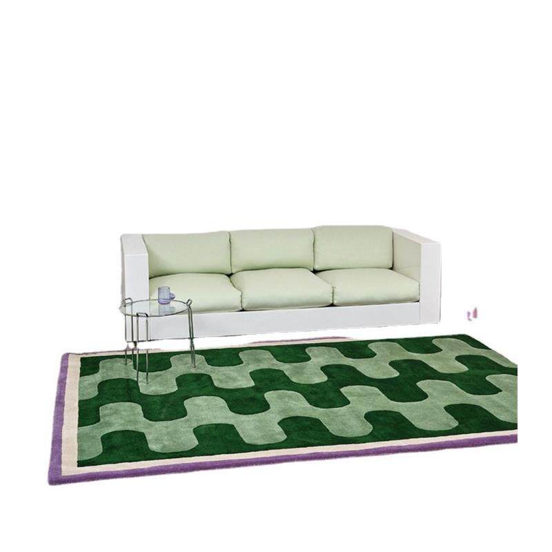 ins风客厅茶几棋盘格地毯现代轻奢卧室床边毯家用真丝布底地垫,淘宝优惠券,粉丝福利购,淘宝优惠卷