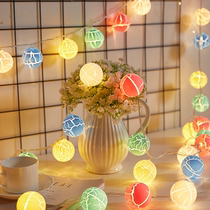 Round Ball Color Egg Hanging Lantern Festival Kindergarten Small Colorful Lights Bedroom Decorative Lights Children Tent Light Room Birthday Arrangement