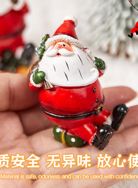 圣诞节创意老人树脂玩具公仔桌面