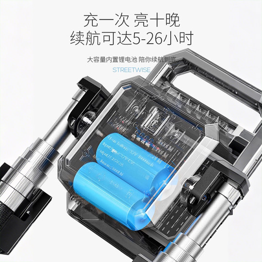 手提超亮照明灯超长时间续航户外露营充电大功率强光款工地工程灯
