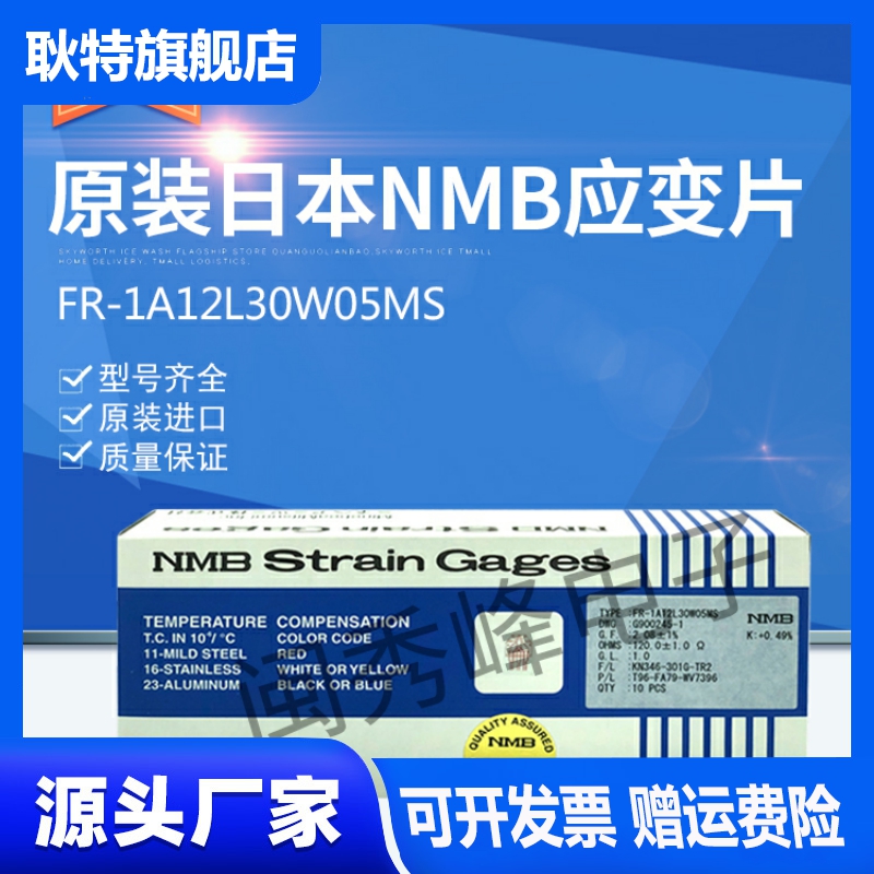 NMB应变片FR-1A12L30W05MS NMB应力测试线 三轴线 应变规 - 图1