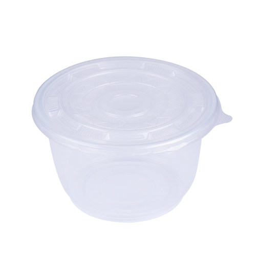 一次性碗家用圆形碗透明塑料碗饭碗汤碗打包餐盒小碗无盖加厚商用 - 图3