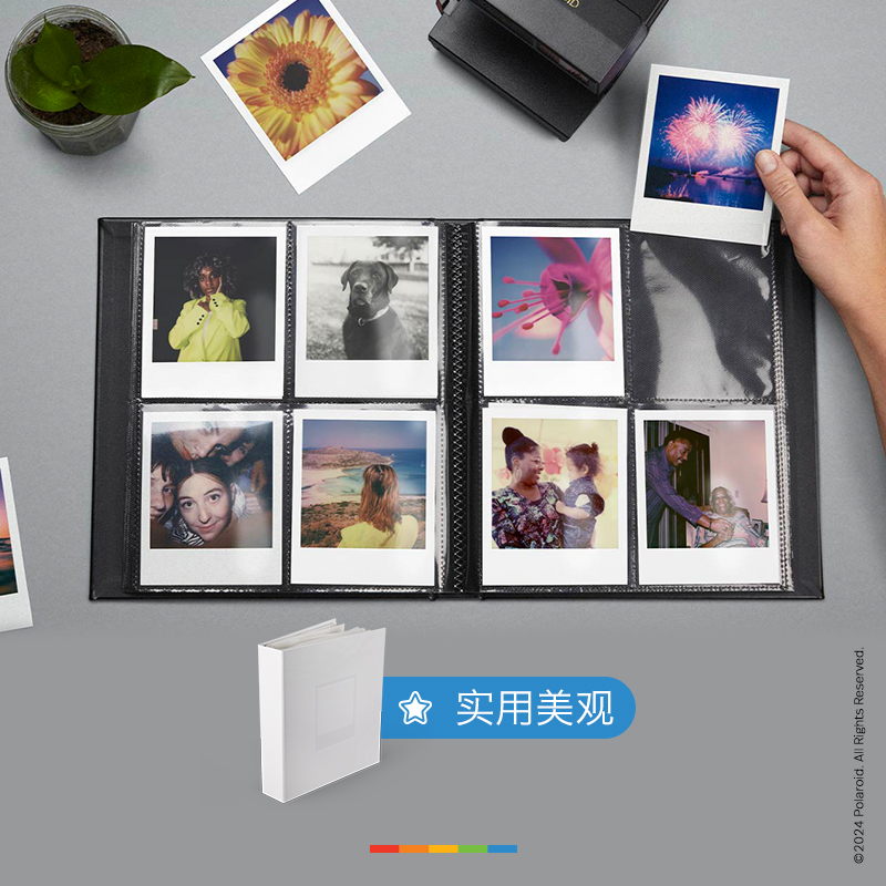 官方Polaroid宝丽来插入相册拍立得相机配件相纸插页收纳本皮质-图3