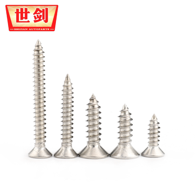 304 stainless steel countersunk head self-tapping screw flat head screw