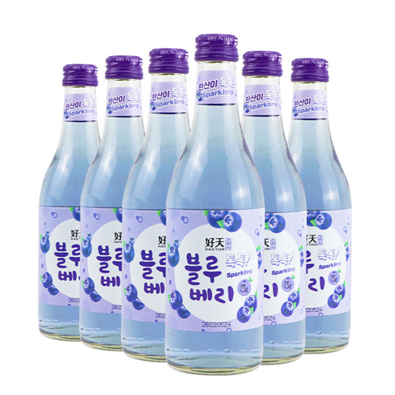 好天好饮韩国蓝莓味烧酒果酒女士低度微醺360ml*6瓶装利口酒清酒,淘宝优惠券,粉丝福利购,淘宝优惠卷