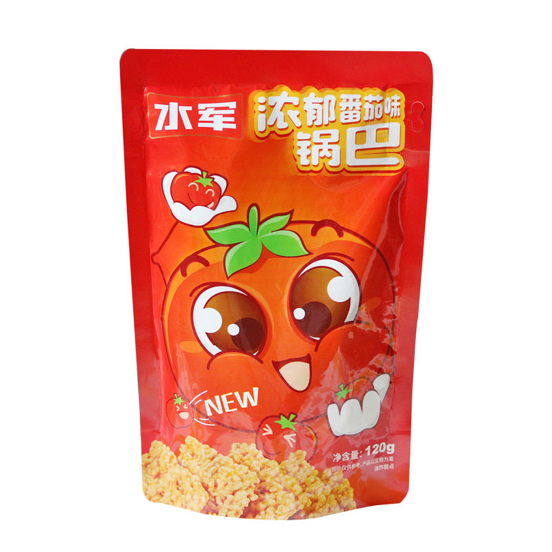 新品水军番茄味糯米锅巴零食小吃138g乐享装网红美味锅巴休闲食品