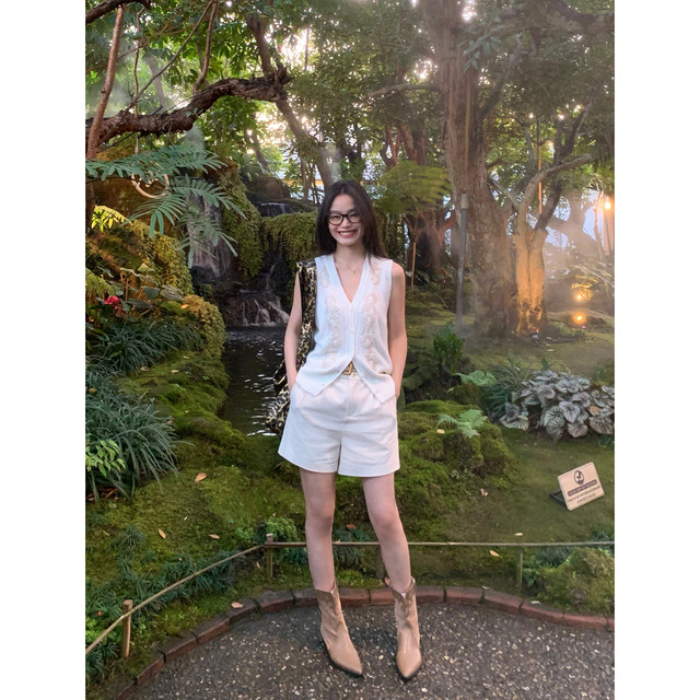 Retro shorts casual pants women's Korean style commuting pants