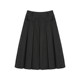 pusumede 韩女法则 中长款百褶半身裙女秋冬高腰a字裙设计感裙子