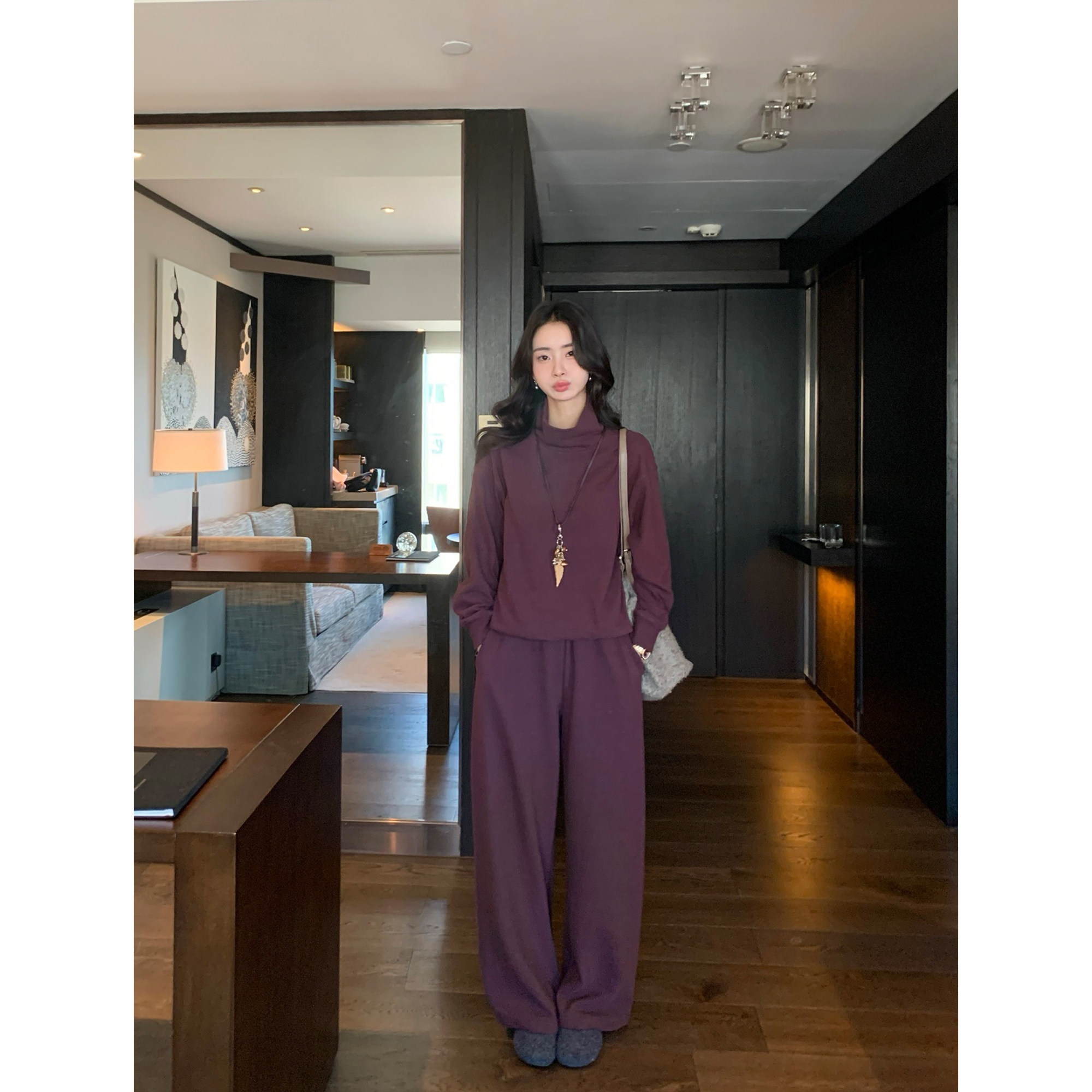 pusumede 随心配丨宽松休闲套装女半高领套头卫衣/休闲裤/半身裙,淘宝优惠券,粉丝福利购,淘宝优惠卷