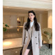 Rear slit double-sided wool coat