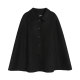 Loose lapel double-sided wool cape jacket